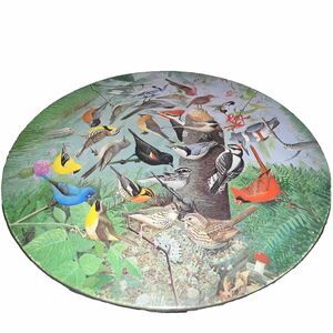 Vintage Springbok Circular Jigsaw Puzzle Familiar Birds William Dilger PZL6039